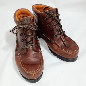 Timberland Women's Vintage Brown Leather Gore-Tex Hiking Boots Size 7.5M EUC